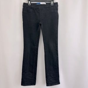 Girl's Old Navy Black Pull On Skinny Jeans Size L (10-12)